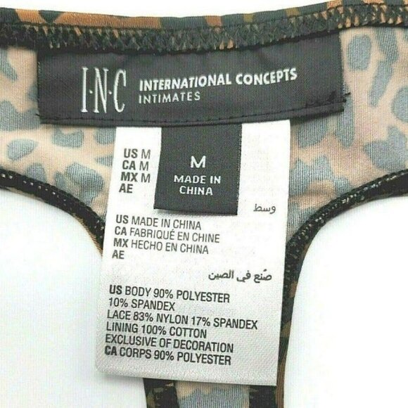 INC International Concepts Womens Thong Panty Leopard Animal Print Medium NEW - Picture 6 of 9